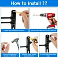 thumbnail image 2 of PENGXIANG Dual-Ball Motorcycle Helmet Holder Wall Mount 180° Rotation Helmet Hanger with Hook Metal Helmet Stand Rack Storage Hook for Motorcycle Bike Helmets Coats s, 2 of 9