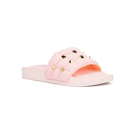 

Olivia Miller Girls Heavenly Studed Slides Sizes 11-5