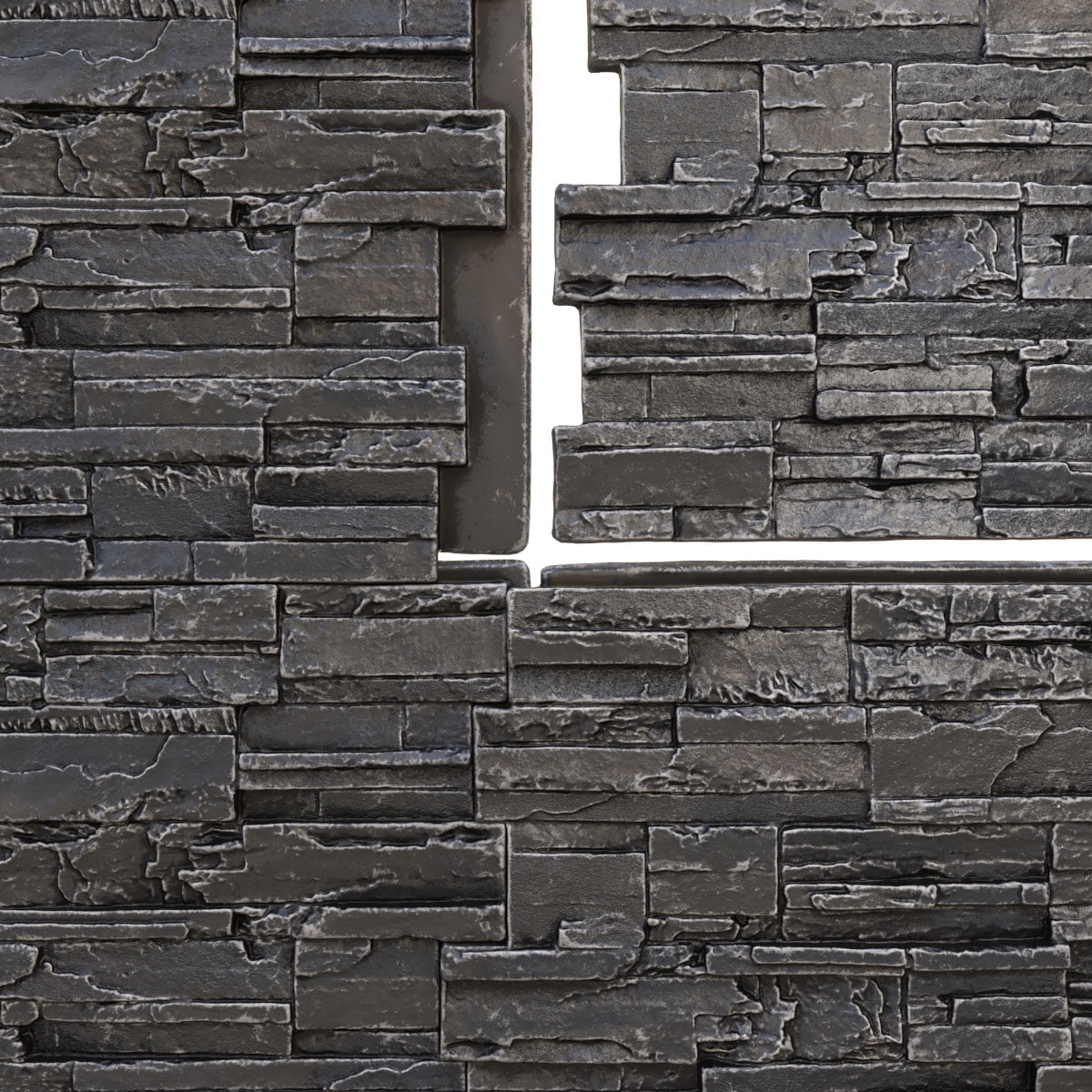 Ekena Millwork EverStone Faux Stone Siding, Dark River, 48"