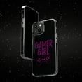 thumbnail image 6 of DistinctInk Clear Case for Apple iPhone 14 PRO (6.1" Screen) - Gamer Girl - Video Games, 6 of 9