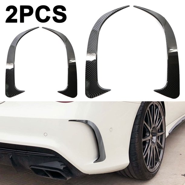 Likrtyny Protectores ventilación del parachoques trasero para Mercedes CLA 200 AMG 14-18 (aspecto fibra carbono)
