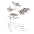 thumbnail image 1 of Vis Écrous Rondelles Clé, Vis Écrou Rondelle Clé Kit Acier Inoxydable Rouille Preuve Demi-Tête Ronde 8mm 12mm 16mm 20mm pour le Travail du Bois, 1 of 8
