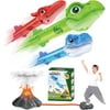 HopeRock Dinosaur Rocket Launcher Dino Blaster for Kids Birthday Gifts Family Fun Toys, Outdoor Toys for Boys Girls