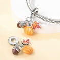 thumbnail image 2 of Jeffery 925 Sterling Silver Charm for Bracelets Autumn Animal Maple Leaf Bee Fruit Pumpkin Bead Pendant Clear Women Bracelet Charms,Autumn, 2 of 4