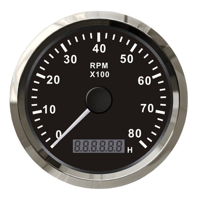 Car Or Boat Tachometers Modification 85mm 0-8000RPM Rev Counters Pulse Signal Revolution Meters For Gasoline Engine ,Universal Compatibility