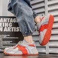 thumbnail image 3 of Men's Height Increasing Sneakers with Lift Sole - Breathable Mesh Low-Top Lace-Up Shoes, Color Block & Sole Suitable for Sports, Casual Wear,, Height for Shorter Individuals, 3 of 9