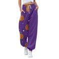 thumbnail image 2 of Purple Fall, Autumn, & Halloween Themed Pajama Pants Womens Halloween Pajamas Pants Cute Magical Pajama Soft Long Bottoms Women Fall Pjs S, 2 of 4