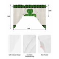 thumbnail image 5 of St. Patrick's Day Swag Valances for Windows, Small Curtains Drapes, Green Shamrock Leaves Love Plaid Beige Kitchen Window Curtains Over Sink Window Treatment Valance for Bedroom/Bathroom 56"x36", 5 of 5