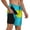 Black, variant on Men's Bahamas Flag Swim Trunks with Compression Liner Bathing Suit Swimwear