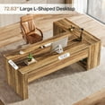thumbnail image 5 of 72.8" Large Office Desk with Storage Shelves, Executive Desk with 47.24" Cabinet, 5 of 5