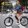 thumbnail image 3 of VIPDRIVE Electric Bike - 24'' Adult E Bike, Peak 750W 20MPH City Cruiser E-Bike with 48V7.8AH Removable Battery with Fork Suspension and Dual Disc Brakes（UL2849), 3 of 8
