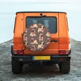 thumbnail image 6 of Salouo Cut Pug Print Spare Tire Cover 14-17 inch Spare Tire Protector Universal Tough Tire Wheel Cover for Trailer SUV and Truck-17 inch, 6 of 6