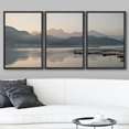 thumbnail image 2 of wall26 - 3 Piece Framed Canvas Wall Art - Taiwan Landmark Sun Moon Lake Beautiful Scenery - Modern Home Art Stretched and Framed Ready to Hang - 24"x36"x3 BLACK, 2 of 5