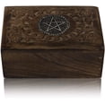 thumbnail image 4 of Great Birthday Gift Ideas Handmade Decorative Wooden Jewelry Box Treasure Box Jewelry Organizer Keepsake Box Treasure Chest Trinket Holder Lock Box Watch Box 6 x 4 Inch, 4 of 6