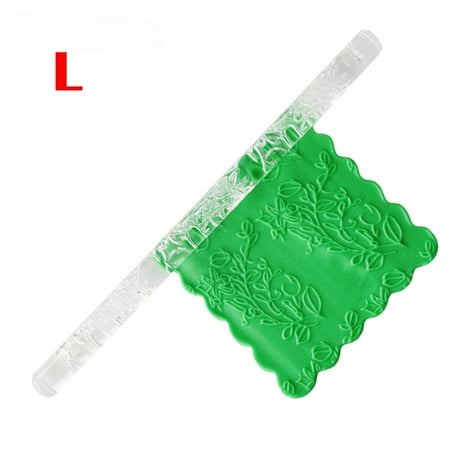 

Aopfjg Tools Embossing Acrylic Rolling Pin Fondant Sugar Craft Cake Baking Decorating Tool Kitchen Utensils Set Accessories