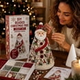 thumbnail image 6 of DIY Beaded Christmas Tree Craft Kit for Adults(Santa), 3D Crystal Bead Holiday Craft Set with Angel Tree Topper, Christmas Beading Kits for Tabletop, Home Decor(A), 6 of 7