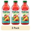 (3 pack) Tropicana Refreshers Fruit Punch Juice Drink, with Real Fruit Juice, 46 fl oz Bottle