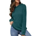 thumbnail image 5 of WSBDENLK Women's Solid Color Fleece Long Sleeve Hooded Raglan Pullover with Front Pocket Casual Fall Winter Sweatshirt Mint Green S(S), 5 of 8