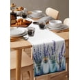 thumbnail image 3 of Purple Flowers Burlap Cotton Table Runner 16x72 Inches Long, Modern Spring Floral Bottle Simple Farmhouse Table Runners, Outdoor Dining Tablecloths Decor for Baby Shower/Party/Wedding, 3 of 6