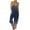 Navy, variant on Women's Jumpsuits, Rompers Overalls Boho Floral Print Jumpsuit Suspender Jumpsuit with Buttons Wide Leg Baggy Overalls