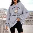 thumbnail image 2 of WEAIXIMIUNG Sweat à Capuche à Fermeture à Glissière Femme Long Mode Imprimé Décontracté Ample, 2 of 4