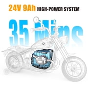 SaveJoy BMW Licensed Kids Electric Motorcycle, 24V Kids Electric Dirt Bike, 280W Powered Ride On Motorcycle with Removable Training Wheels, Suspension, Black