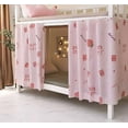 thumbnail image 4 of 2 pack Bottom Bunk Bed Curtains Dorm Home Blackout Privacy Beds Cloth Curtain Shading Breathable Dustproof Bed Canopy with Rope and Buckles for Teen Loft Beds Single Sleeper, 4 of 4