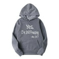 thumbnail image 2 of Tdoqot Young Mens Hoodies- Loose Fit Pullover Fashion Long Sleeve Casual Hooded Sweatshirt Dark Gray Size S, 2 of 5