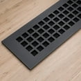 Square Floor 4X10. Black Cast Aluminum Vent Covers for Home Floors