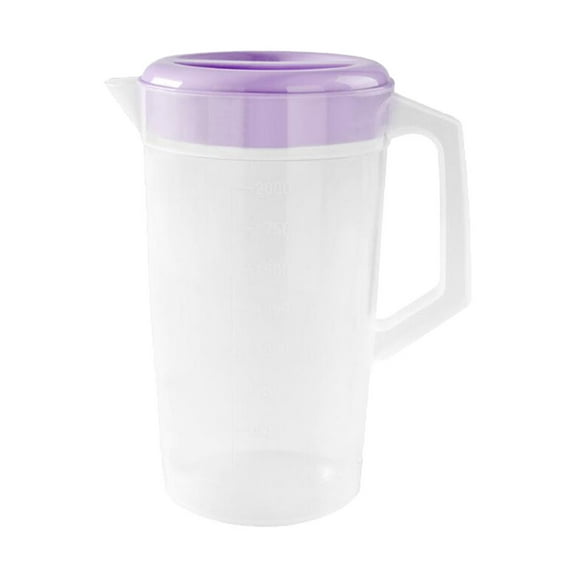 Unbranded Large Capacity Beverage Storage Container Heat Resistant Cold Water Jug Plastic Juice Pitcher Household Teapot Kettle with Lid 1 Set Violet