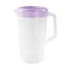 thumbnail image 1 of Contenedor de almacenamiento de bebidas de gran capacidad, resistente al calor, jarra de agua fría, jarra de jugo de plástico, tetera doméstica con tapa (violeta), 1 of 5
