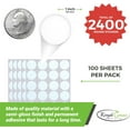 thumbnail image 3 of Royal Green Circle Stickers Dots - Silver Labels Envelope and Wafer Seals 1 Inch (25MM) - 2400 Pack, 3 of 6