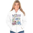 thumbnail image 3 of Smurfette Cute Romantic Smurfs Manga Zip Hoodie Sweatshirt Women Brisco Brands M, 3 of 6