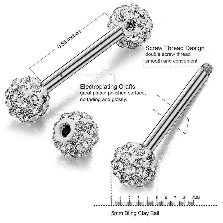 Rhinestone shop tongue rings