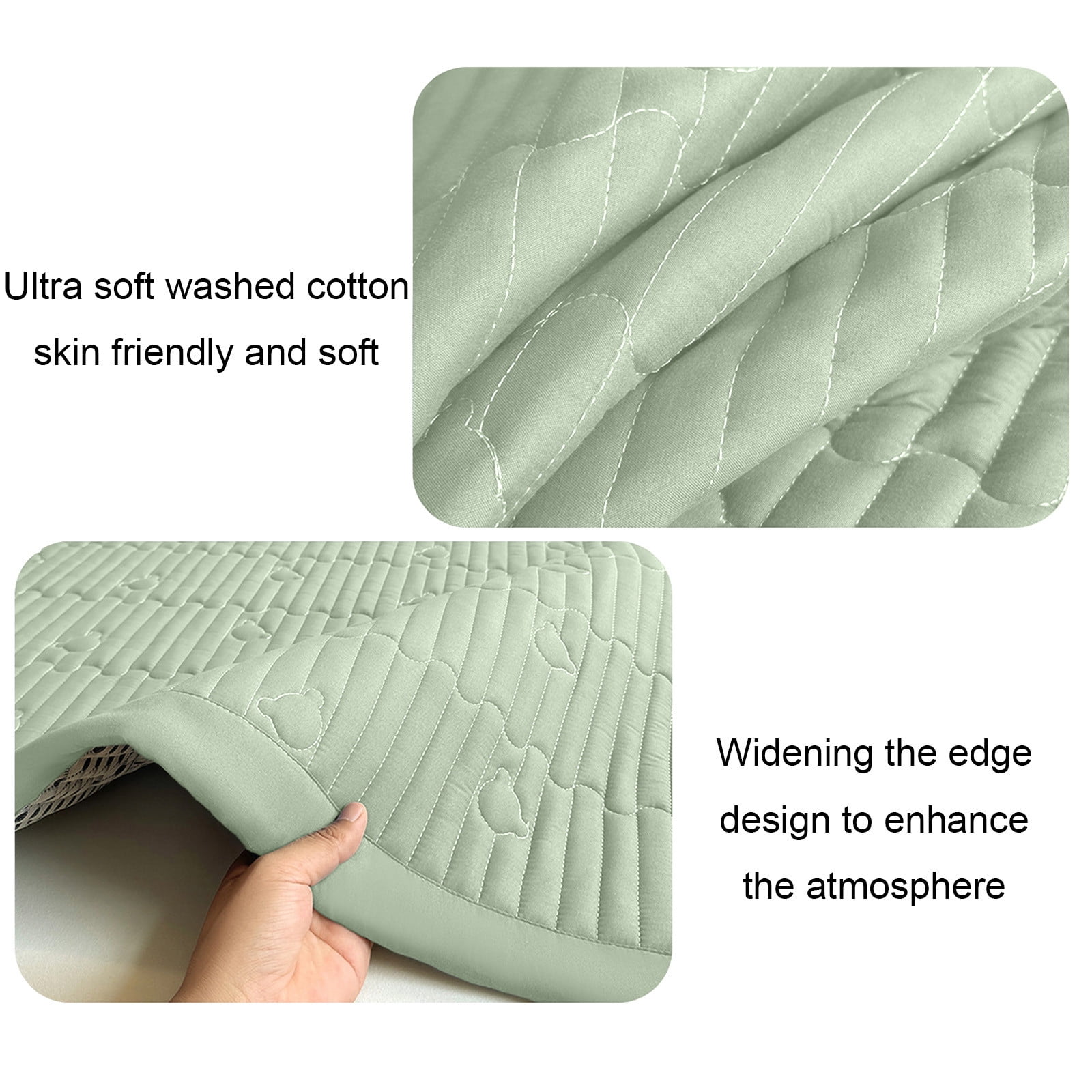 Vfedsrsge Twin Size Foldable Soy Fiber Mattress Pad - Water Washable, Thick Cushion, Lightweight (90x200cm)
