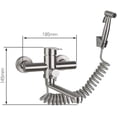 thumbnail image 5 of Grifo de cocina de acero inoxidable sin plomo de estilo rústico con pistola rociadora, burbujeador que ahorra agua que garantiza una limpieza eficiente mientras que las válvulas de cerámica ofrecen, 5 of 5