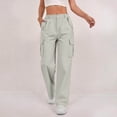 thumbnail image 5 of Kcolen Womens Cargo Pants, Casual Lightweight Trousers with Pockets, Loose Fit Women Trendy Summer Hiking Pants, 5 of 7