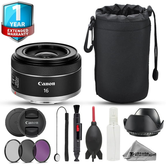 Canon RF 16mm f/2.8 STM Lens - 10pc Advanced Bundle   1 Yr Warranty (International Version)