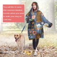 thumbnail image 4 of Wearable Oversized Blanket,Dachshund and Flower Wearable Blanket Hoodie for Adults,Cozy Hooded Blankets with Super Pockets,Super Warm Fuzzy Pullover for Women & Men, 4 of 6