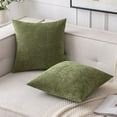 thumbnail image 2 of Pack of 2 Sage Green Decorative Pillow Covers 20x20 Inch Soft Chenille Couch Spring Throw Pillows Farmhouse Cushion Covers for Home Decor Sofa Bedroom Living Room, 2 of 6