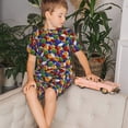 thumbnail image 4 of Fotbe Bowling Colorful Pijama Estampada de 2 Piezas para Niños – Ropa de Dormir de Manga Corta Cómoda para Niños y Niñas, Camiseta y Shorts de Algodón-4X-Large, 4 of 6