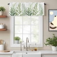 thumbnail image 2 of Country Ferns Valance Curtain Green Gradient Watercolor Leaves Botanical Window Valances Rod Pocket Short Curtains Window Treatments for Kitchen Bedroom Bathroom Laundry 56" x 16", 2 of 9