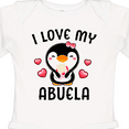 thumbnail image 4 of Inktastic I Love My Abuela with Cute Penguin and Hearts Girls Long Sleeve Baby Bodysuit, 4 of 5