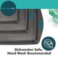thumbnail image 4 of Rachael Ray Bakeware Nonstick Cookie Pan Set, 3-Piece, Gray with Agave Blue Grips, 4 of 8