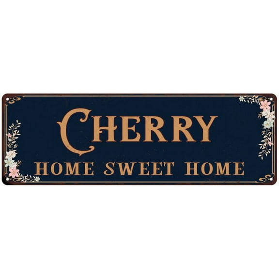 CHERRY Home Sweet Home Victorian Look 6x18 Metal Sign 106180046592