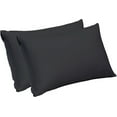 thumbnail image 1 of The Great American Store Brushed Microfiber Solid Black, Rectangle Throw Pillowcases with Hidden Zippered (14"x 22") - Hotel Quality - Wrinkle, Fade, Stain Resistant - Hypoallergenic, 1 of 4