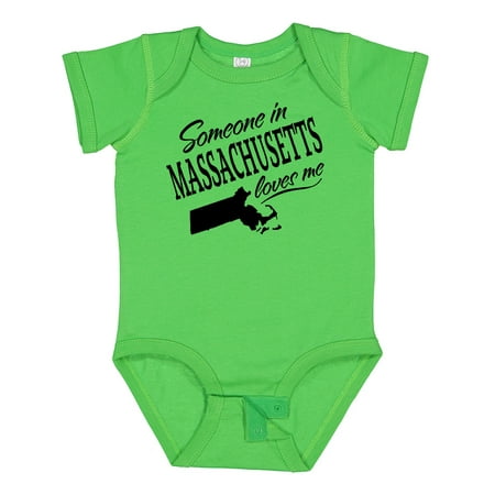 

Inktastic Someone in Massachusetts Loves Me Gift Baby Boy or Baby Girl Bodysuit