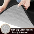 thumbnail image 5 of Memory Foam Bath Mat Large Size,60.2 x 24 Inches, Soft and Comfortable, Super Water Absorption, Non-Slip, Thick, Machine Wash, Easier to Dry for Bathroom Floor Rug, Black, 5 of 6