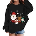 thumbnail image 5 of JLMSPLWG Christmas Long Sleeve Shirts Christmas Plaid Shirt Girls Christmas Shirts Boys White Tshirt Sweatshirt Kids 8 Year Old Girl Clothes Boys, Black 7-8 Years, 5 of 6