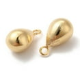 thumbnail image 2 of Brass Pendants Cadmium Free Lead Free Teardrop Charm Real 24K golden Plated 19x11mm Hole: 1.8mm, 2 of 2